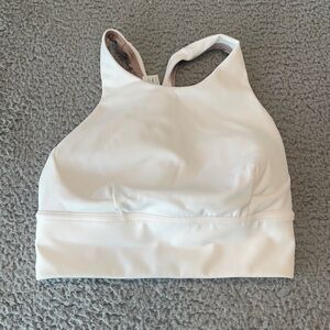 Lululemon Wunder Train Long-Line Bra *Medium Support, C/D Cups White size 4